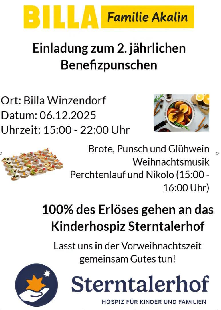 Benefizpunschen Billa Familie Akalin