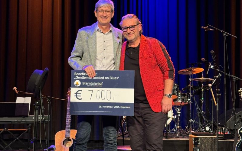 Manfred Bartalszky für das wunderbare Benefizkonzert „Gentlemen hooked on Blues“