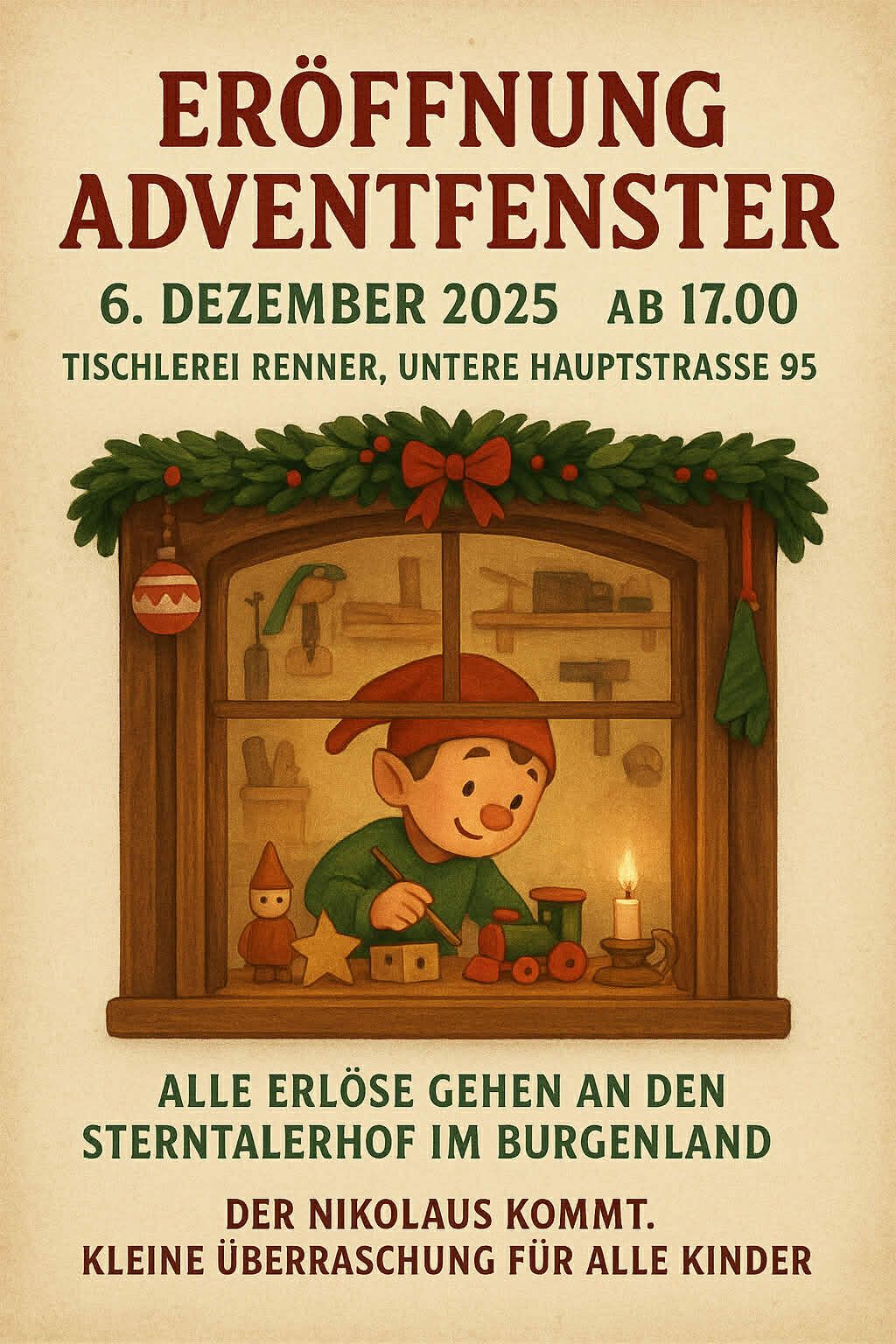 Adventfenster Tischlerei Renner